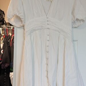 Elegant White Women's Dress